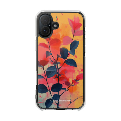 Yellow Botanical Splash - Clear Impact iPhone 16 Phone Case