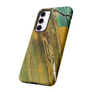 Cracked Yellow - Protective Phone Case