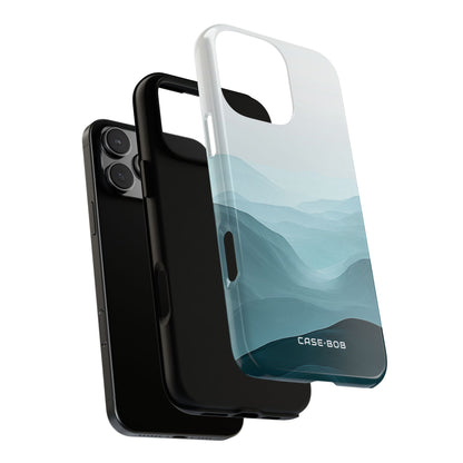 Teal Mist Mountains iPhone 16 Pro Max Case - Tough