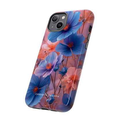 Harmonious Blooming Blues and Pinks iPhone 14 - Tough Phone Case