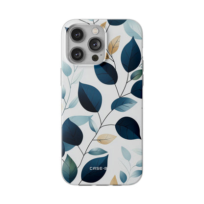 Navy Leaf Veins iPhone 14 Pro Max Case - Soft