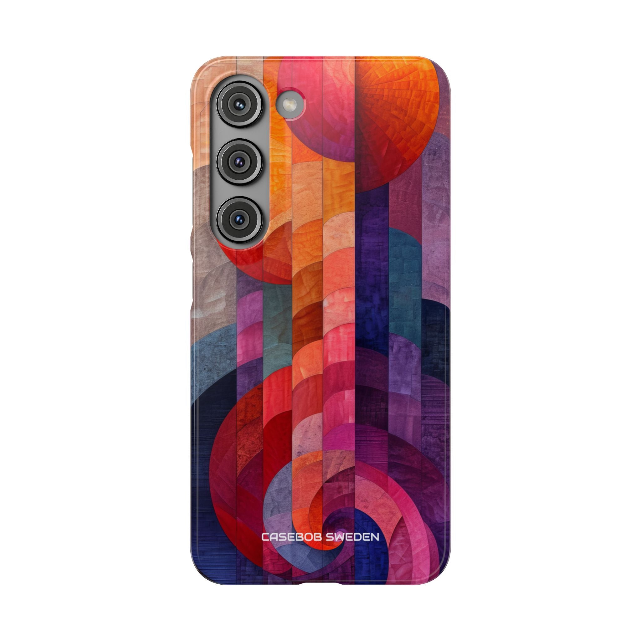 Purple Orange Abstract - Slim Samsung S23 Phone Case