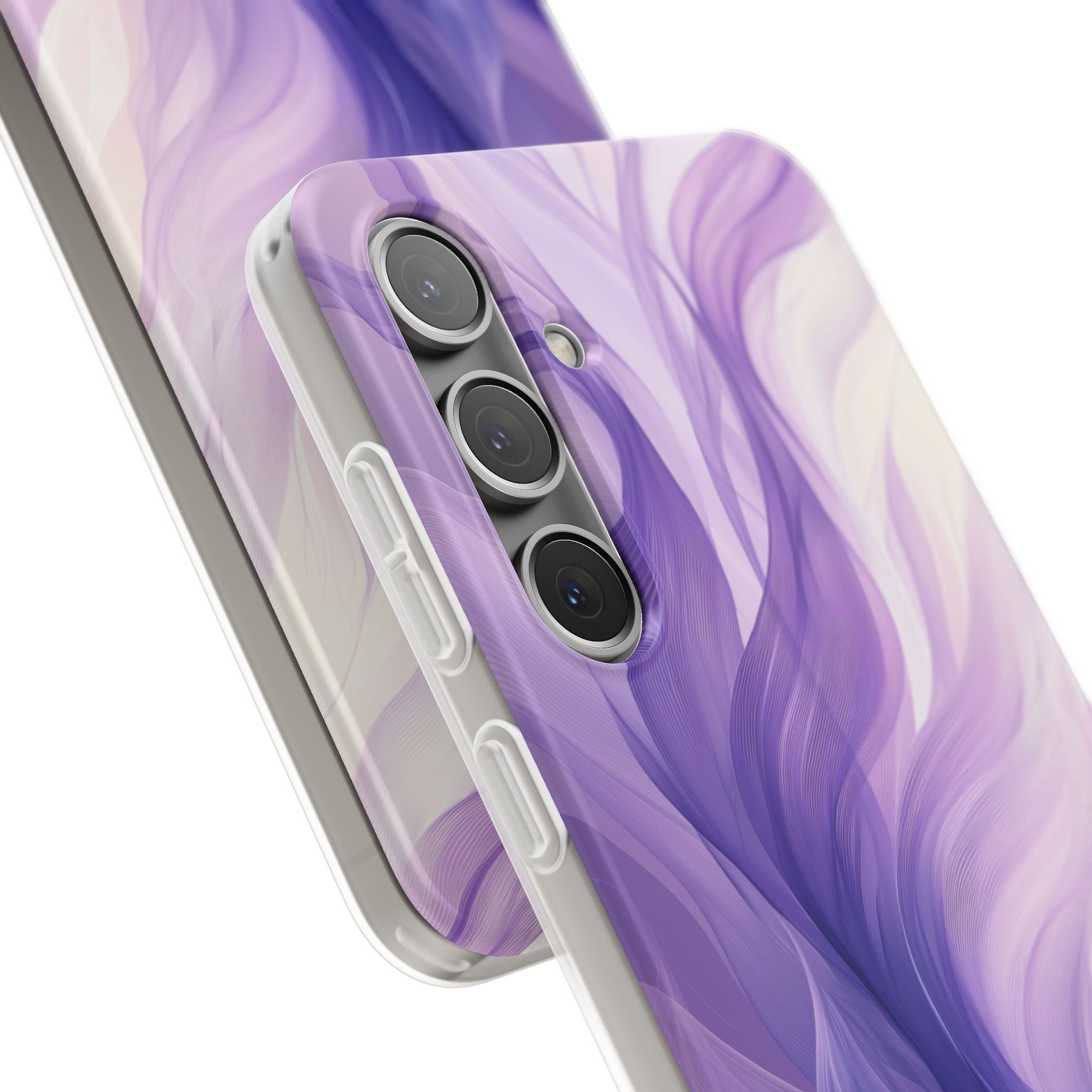Purple Ribbon Waves Samsung S24 Plus Case - Soft