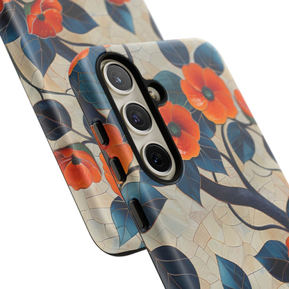 Orange Blossoms Mosaic Harmony Samsung S24 - Tough Phone Case