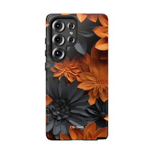 Graphical Orange Florals - Samsung Case