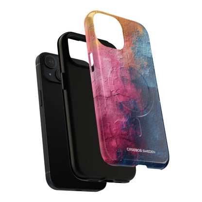 Blue Pink Abstract - Tough + MagSafe® iPhone 15 Phone Case