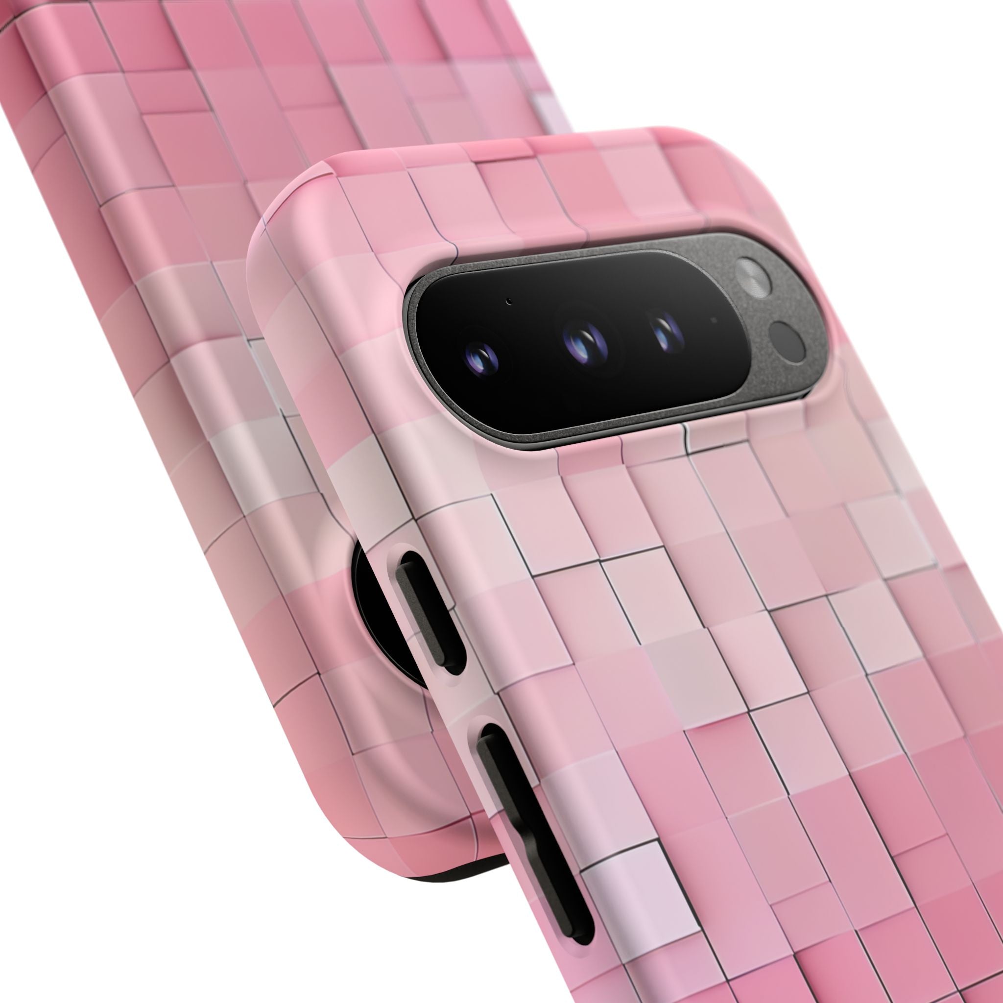 Pink Gradient Squares Google Pixel 9 - Tough Phone Case