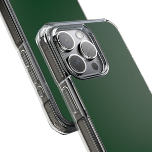 Waldgrün | Handyhülle für iPhone (Clear Impact Case – Magnetisch)