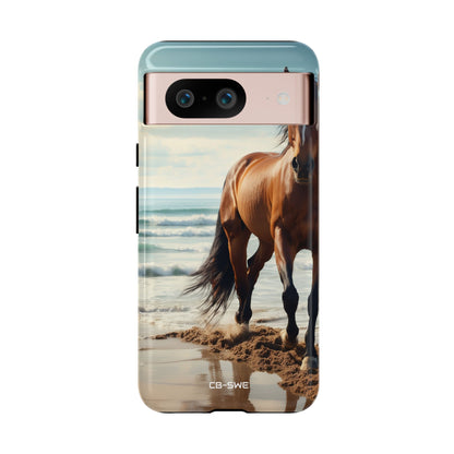 Horse Gallops Shoreline - Google Pixel Case