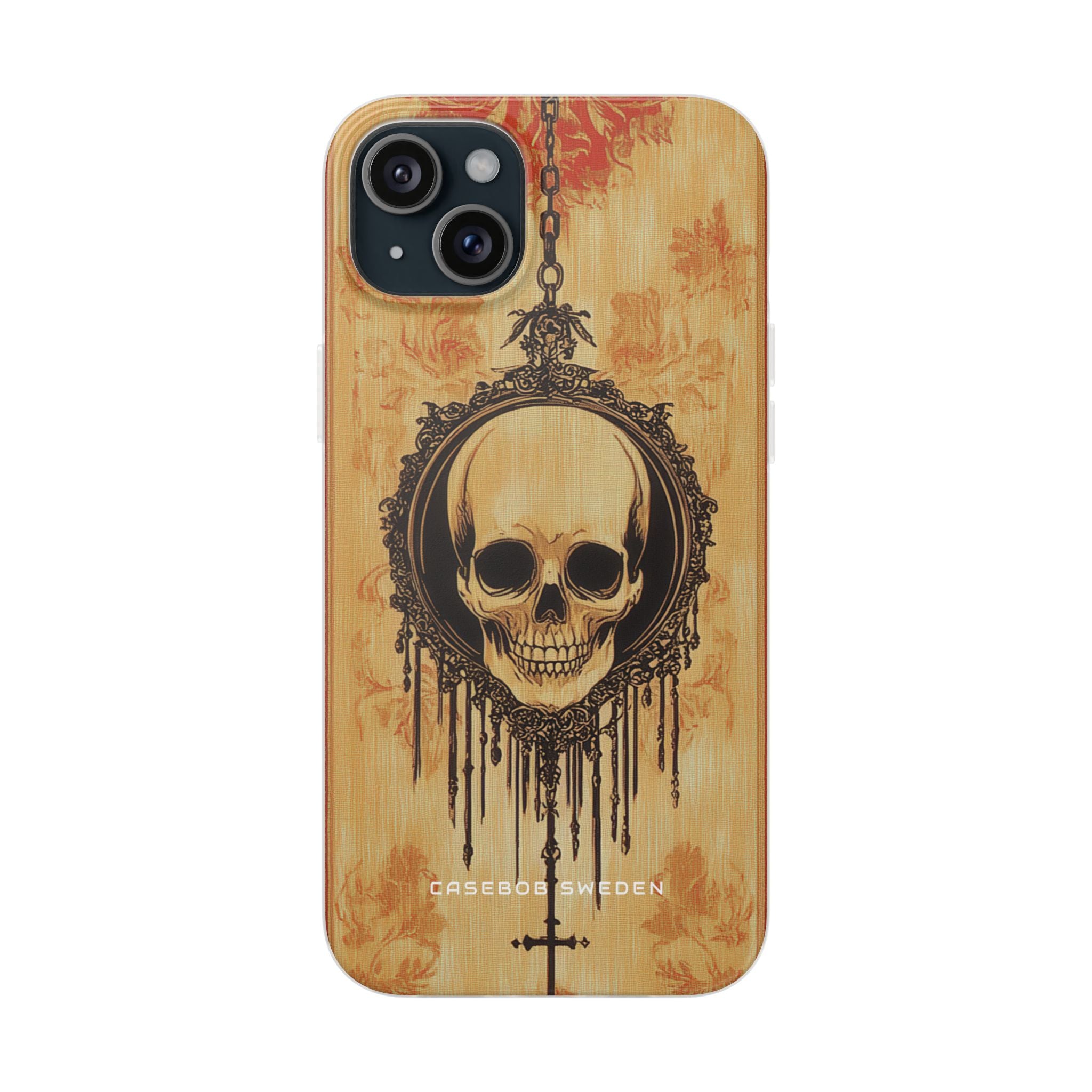 Gothic Skull Elegance iPhone 15 - Flexi Phone Case