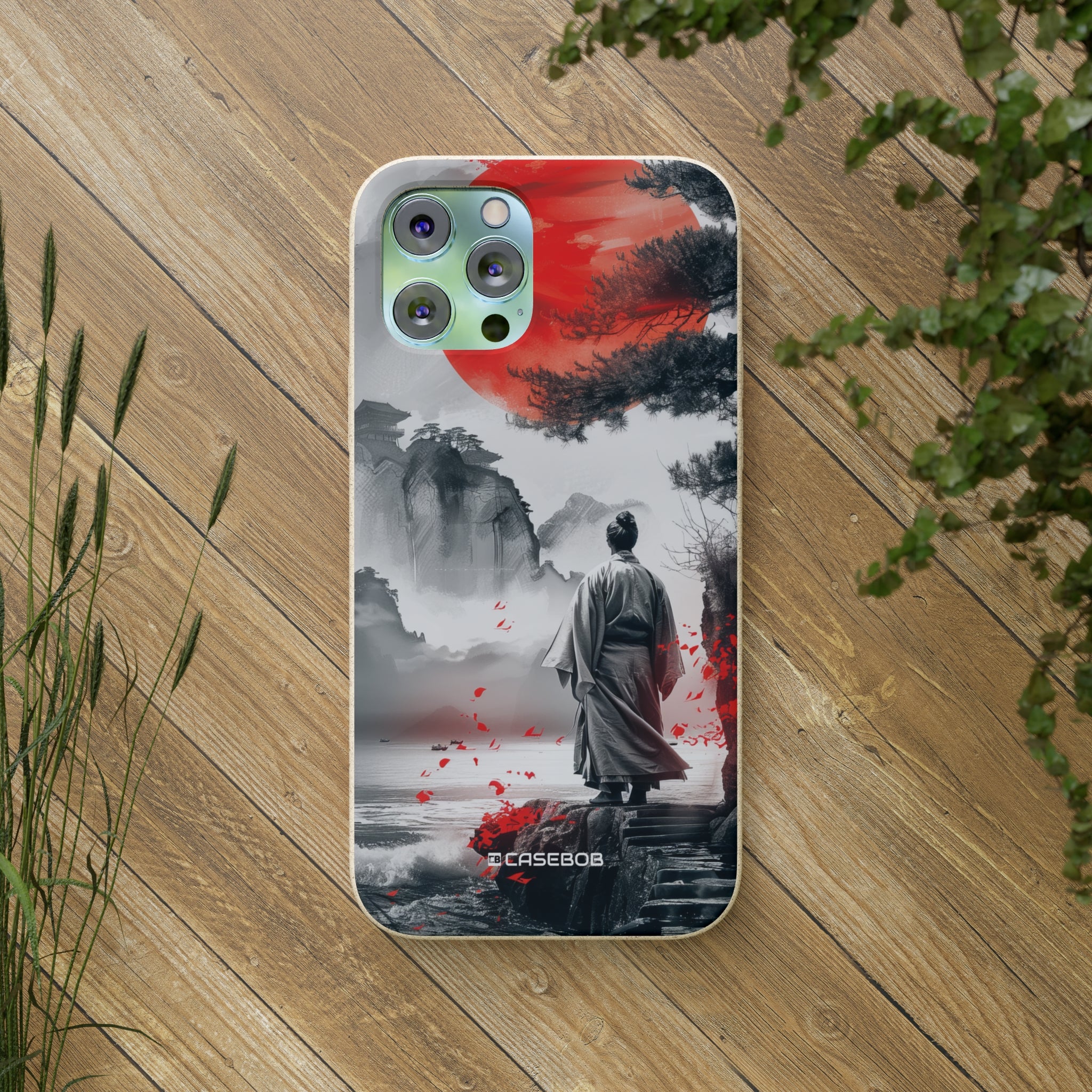 Serene Samurai Sunrise | Biodegradable Phone Case