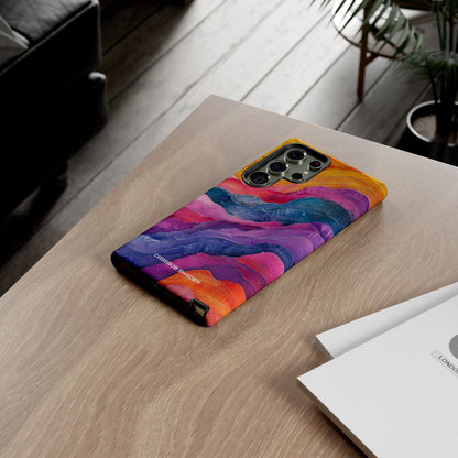 Vibrant Abstract Waves - Tough Samsung S23 Phone Case