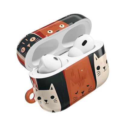 Cat Columns Orange - AirPods Case