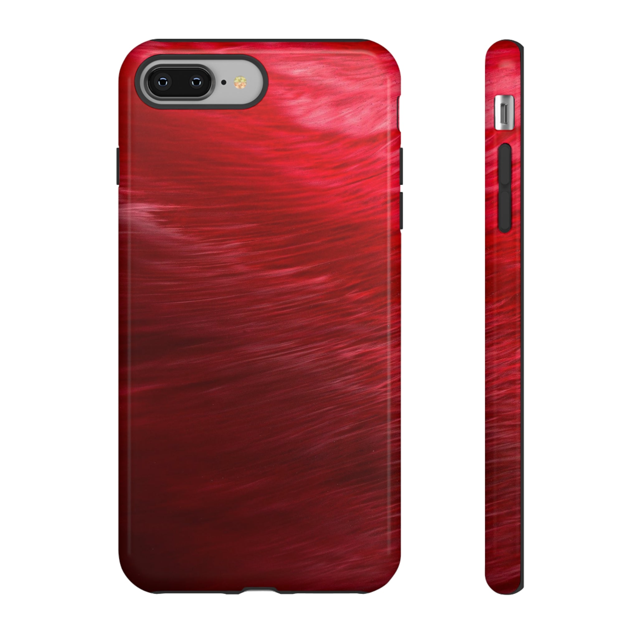 Red Feather Ink Art iPhone Case (Protective) iPhone 8 Plus Glossy Phone Case