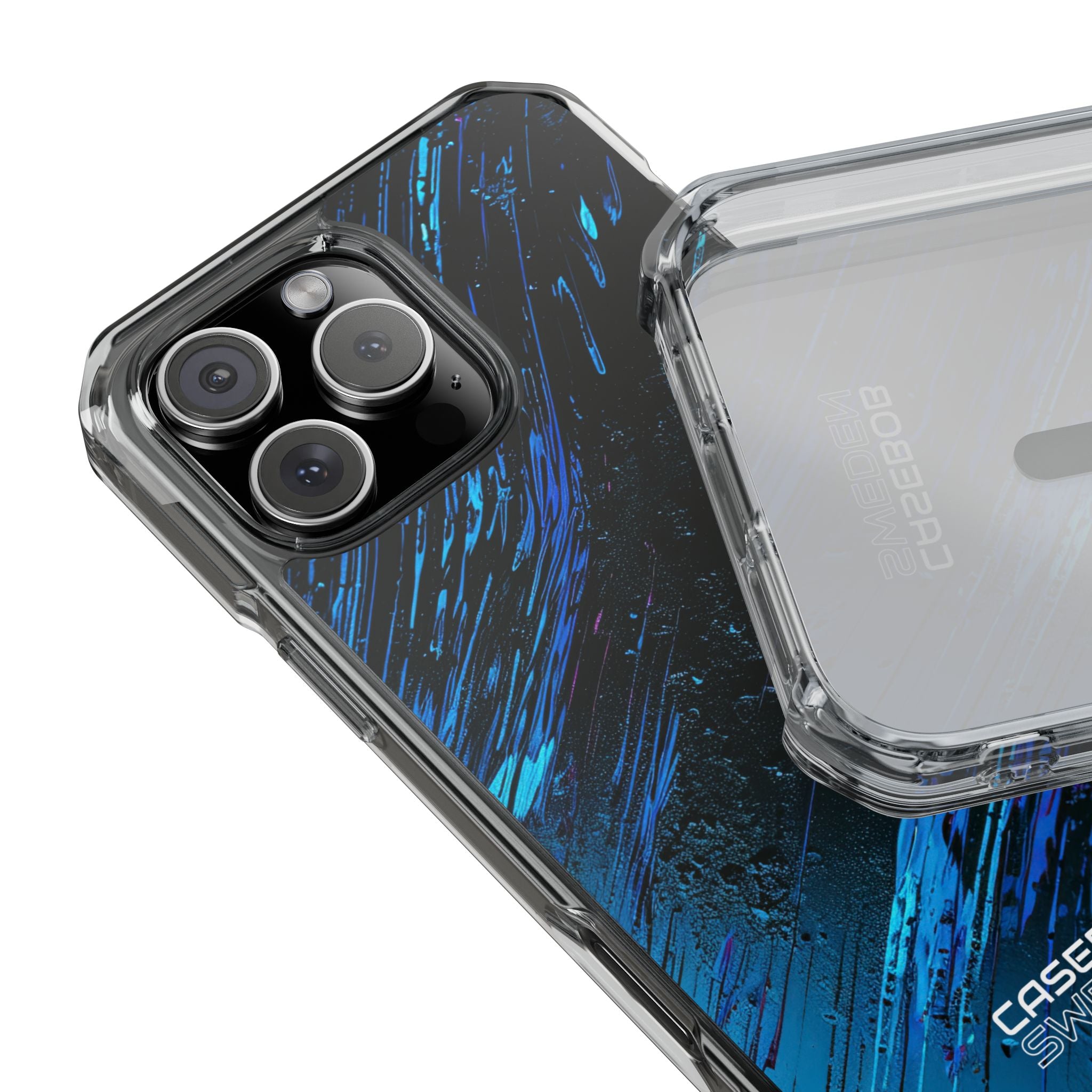 Midnight Blue Currents iPhone 16 - Impact Clear+