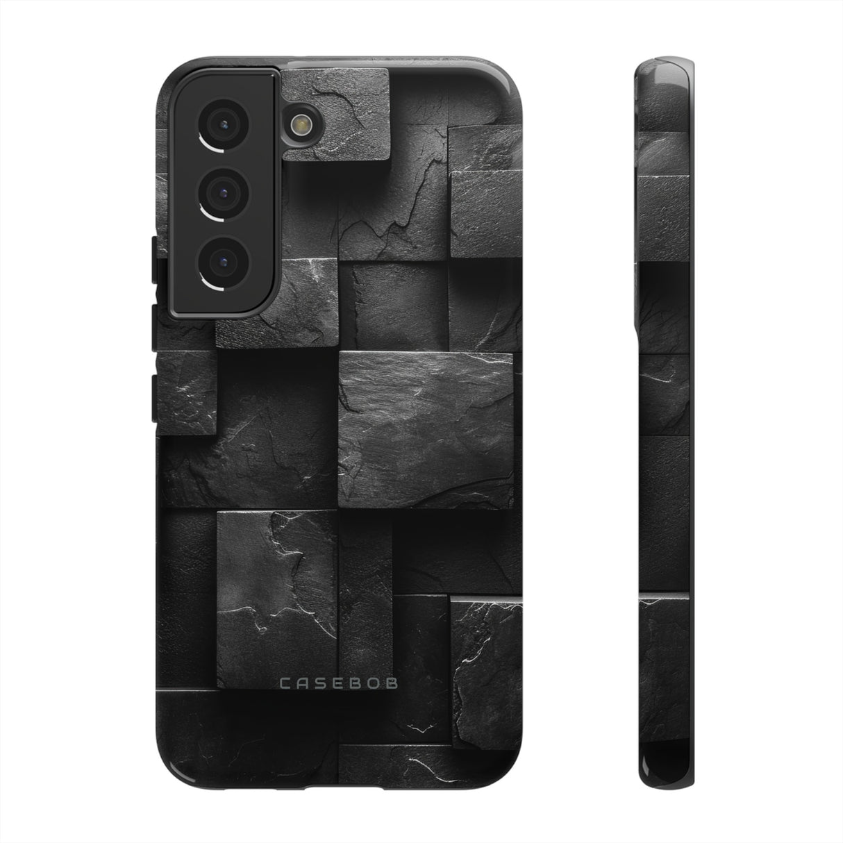 Black Geometric Elegance - Protective Phone Case