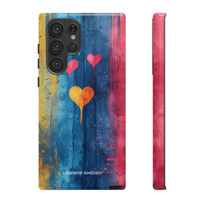 Hearts Watercolor Art - Tough Samsung S22 Phone Case