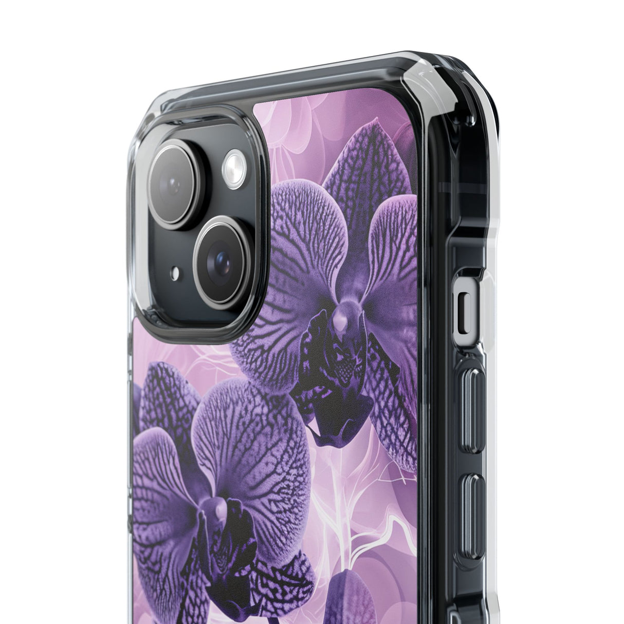 Radiant Orchid Design | Handyhülle für iPhone (Clear Impact Case – magnetisch) 