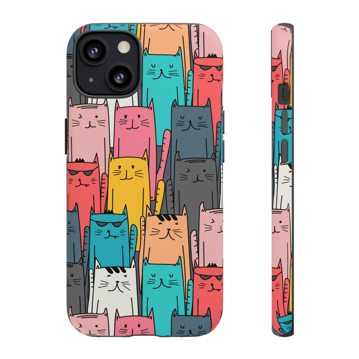 Colorful Cats - Protective Phone Case