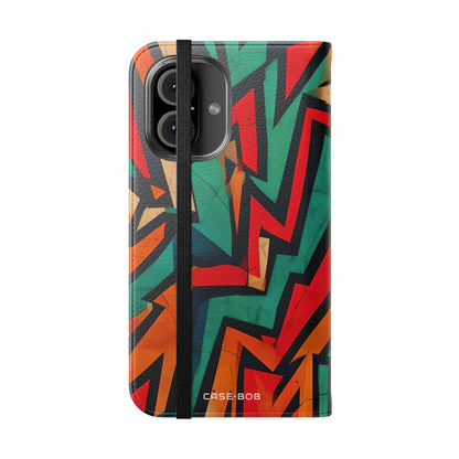 Jagged Flame - iPhone 16  Case - Wallet