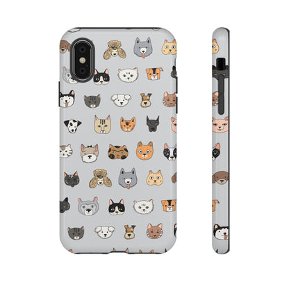 Cats n Dogs Pattern iPhone Case (Protective) iPhone XS Glossy Phone Case