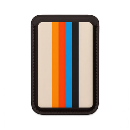 Sateenkaariraitaiset beige-lompakko – MagSafe-valmis