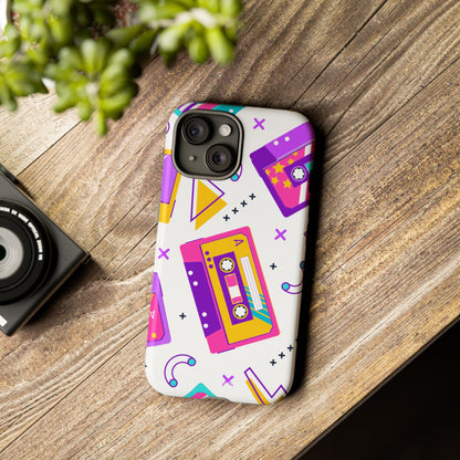 Retro Cassette Chaos - iPhone Case