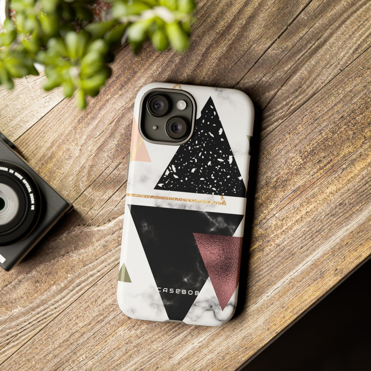 Rose Gold Triangles - Protective Phone Case