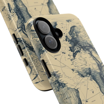 Vintage Cartographic Exploration Map - for iPhone 16