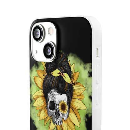 Sunflower Skull iPhone 13 mini Case - Soft
