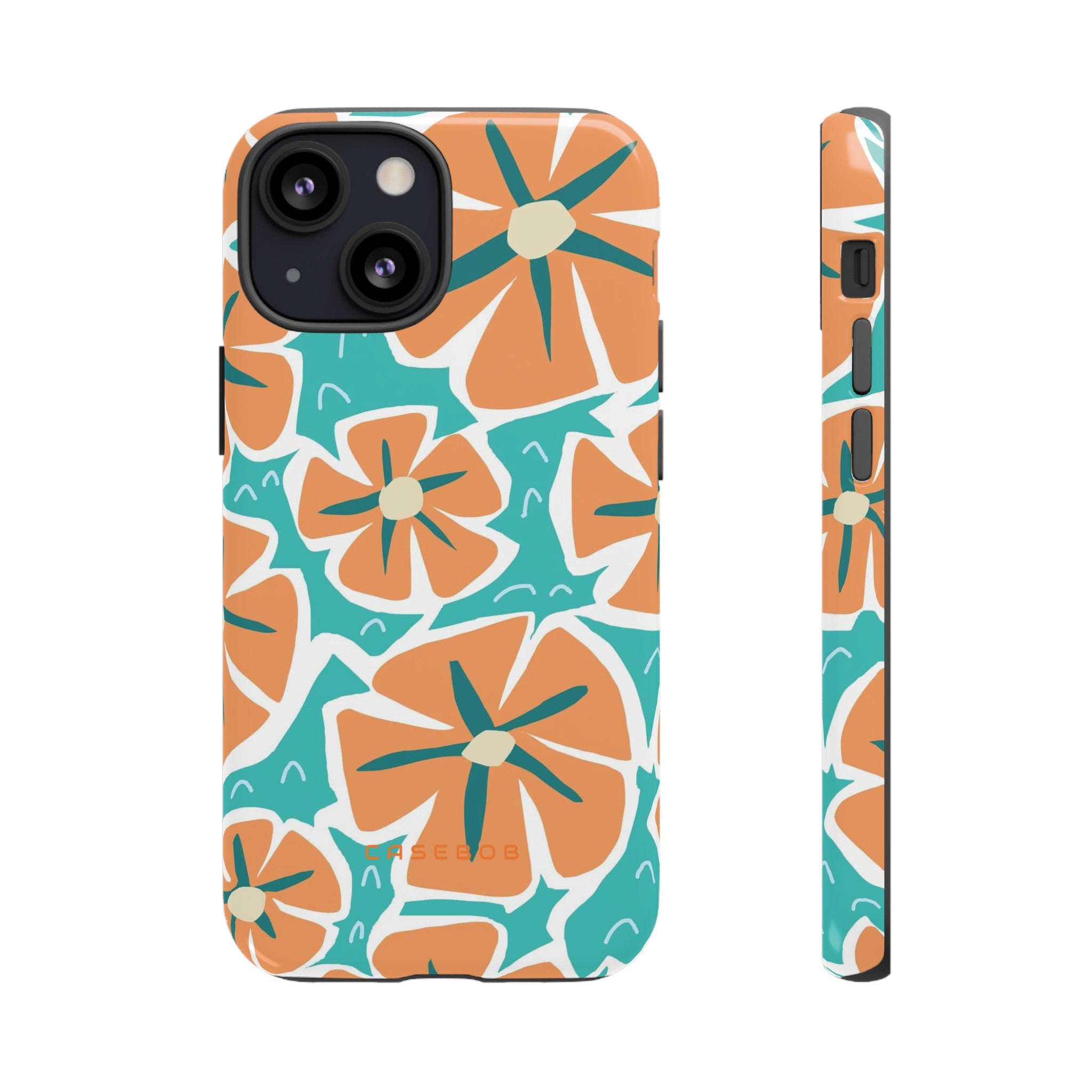 Orange Happy Flower - Protective Phone Case