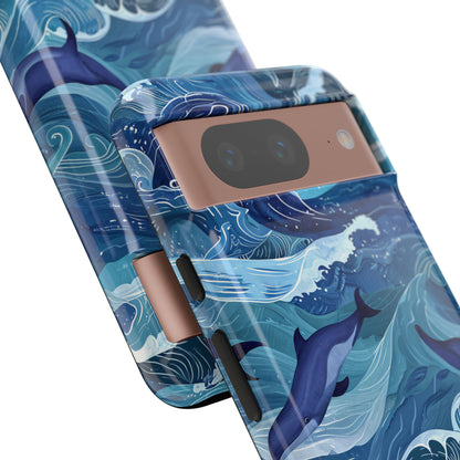 Dolphin Waves Google Pixel 8 Case - Tough