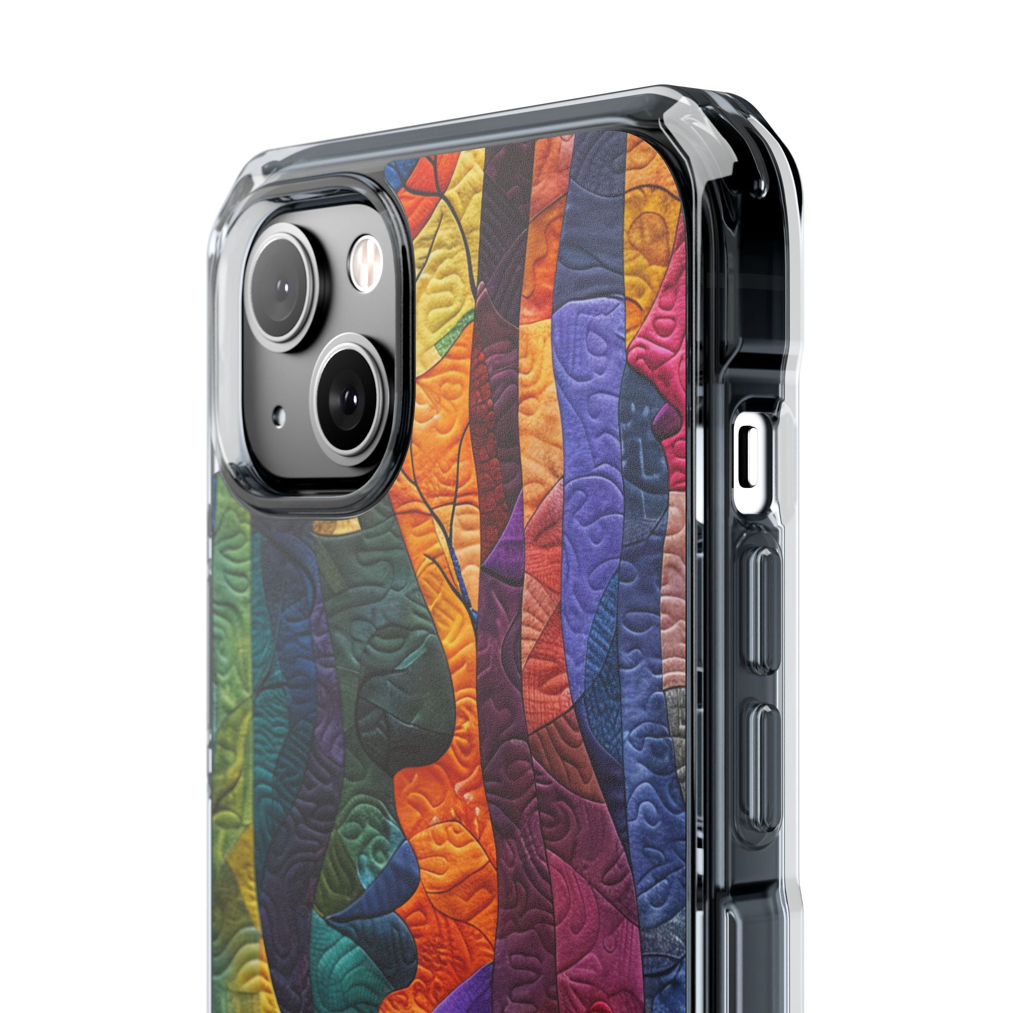 Harmonized Faces and Nature Fusion iPhone 14 - Clear Impact Phone Case