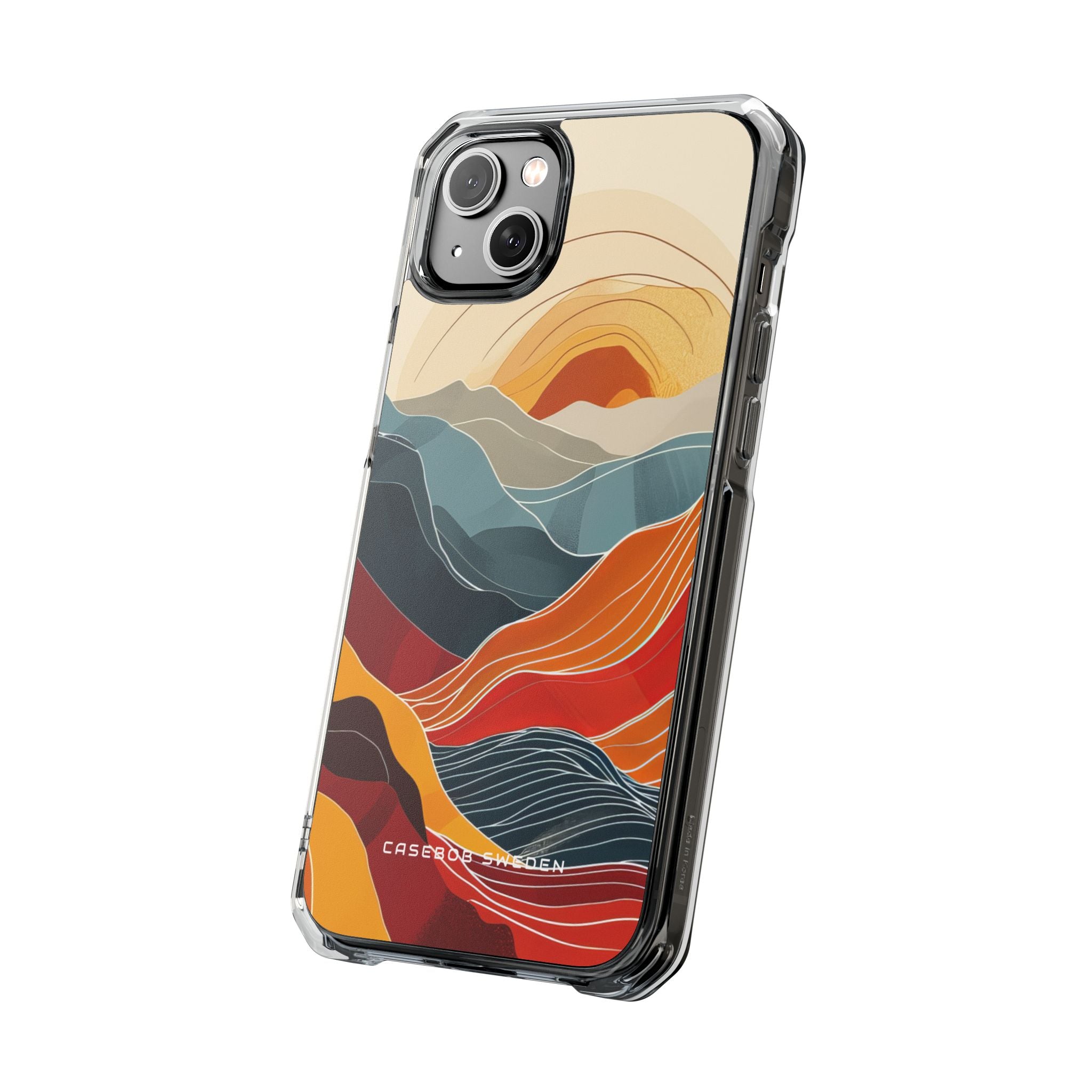 Harmonic Flow of Lines and Color iPhone 14 - Clear Impact Phone Case