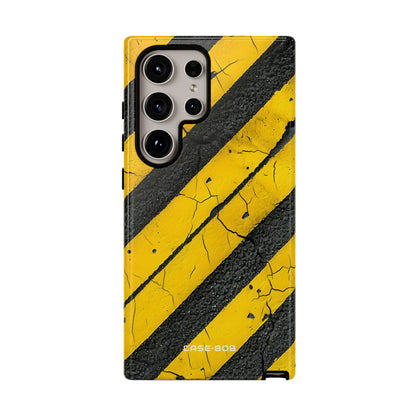 Yellow Stripe Distress Samsung S24 Ultra Case - Tough