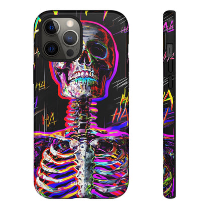 Neon Skeleton Chaos - iPhone Case