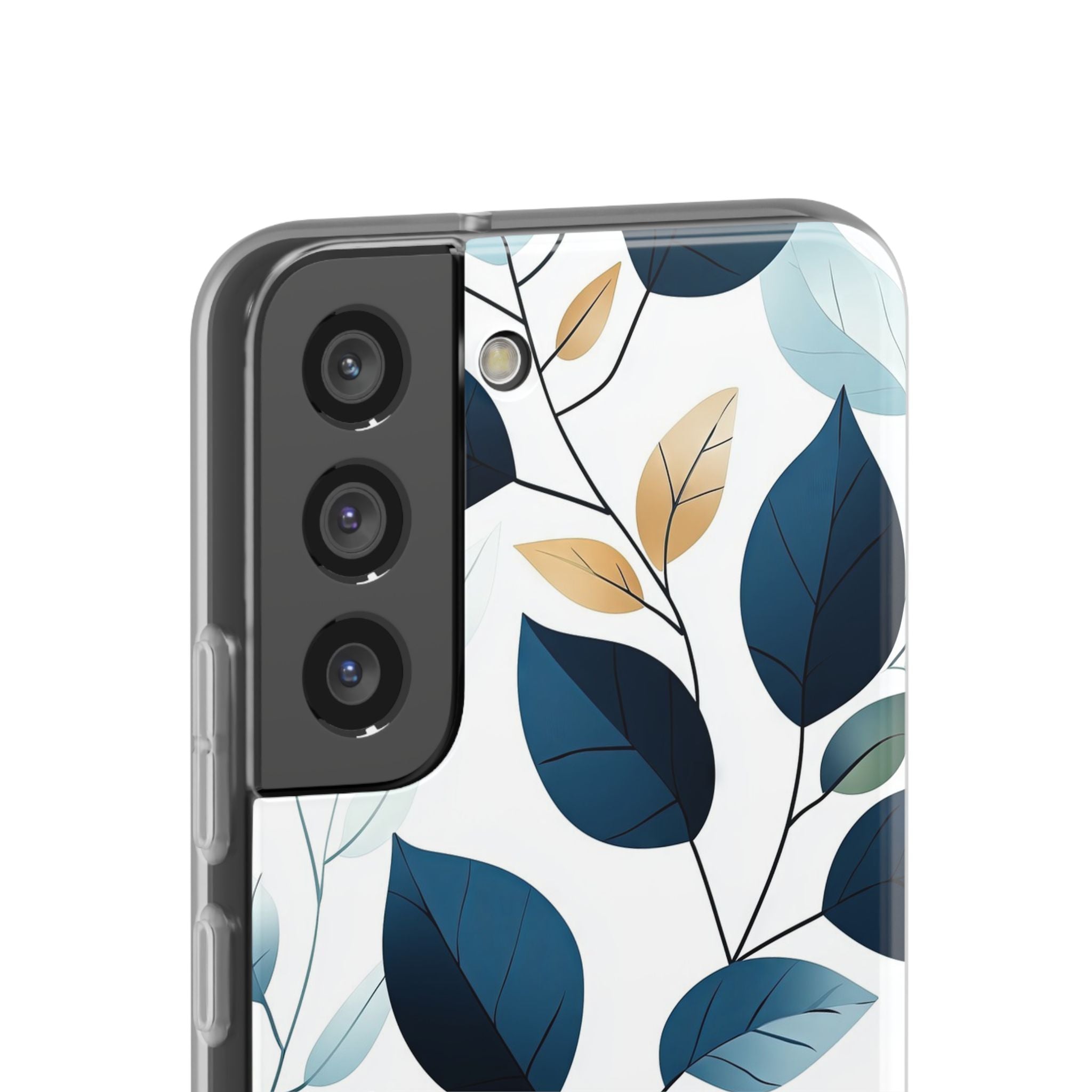Navy Leaf Veins Samsung S22 - Soft