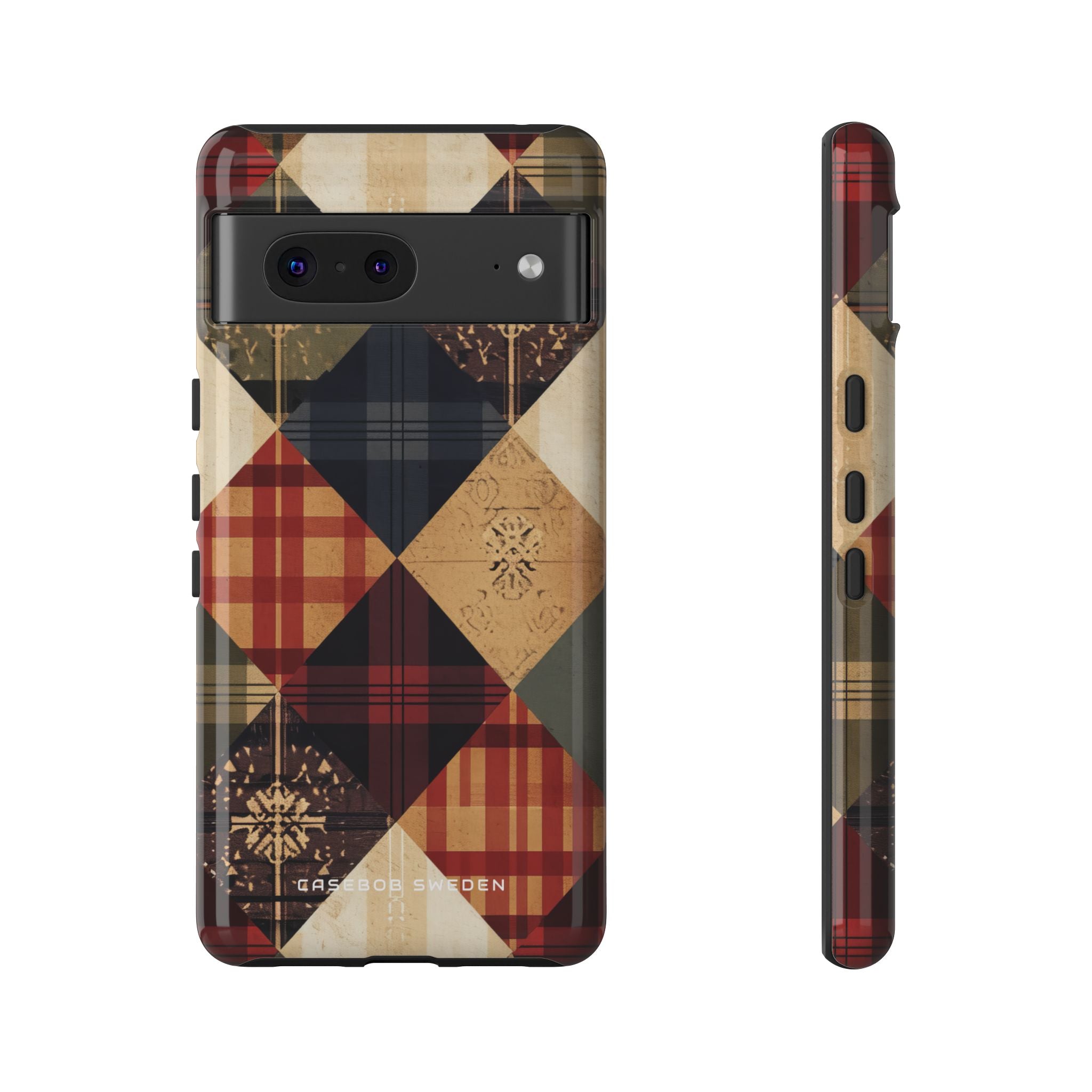 Rustic Geometric Patchwork Harmony Google Pixel 7 - Tough Phone Case