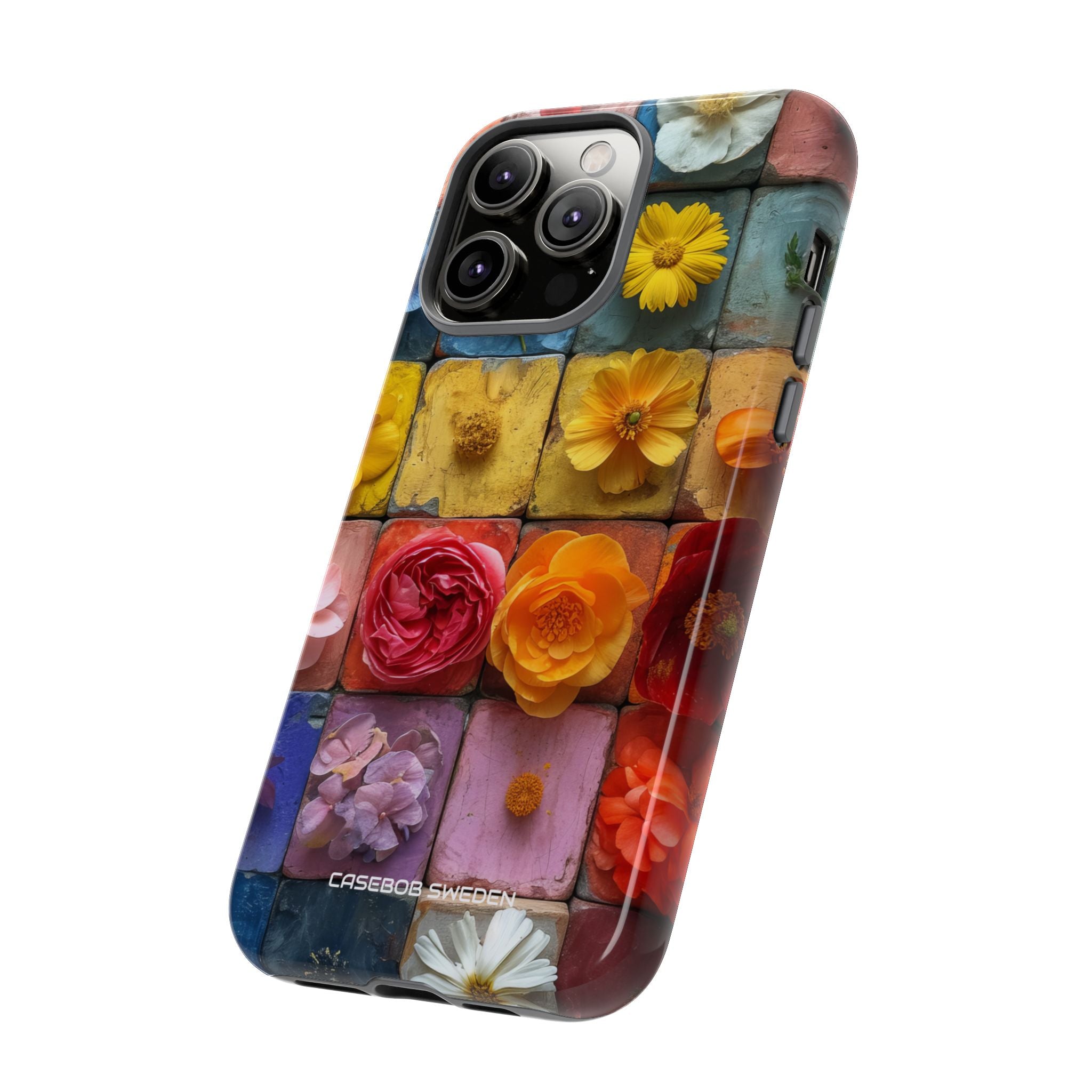 Vibrant Floral Tiles - Tough iPhone 14 Phone Case