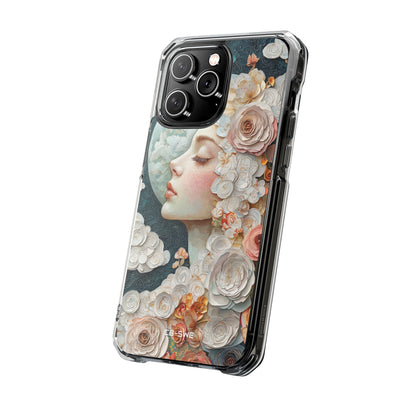 Moon Embraces Flowers iPhone Case - Impact