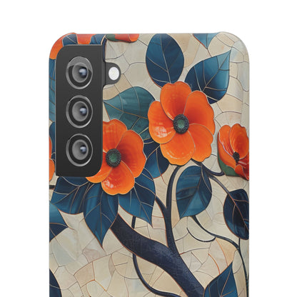 Orange Blossoms Mosaic Harmony Samsung S21 - Slim Phone Case