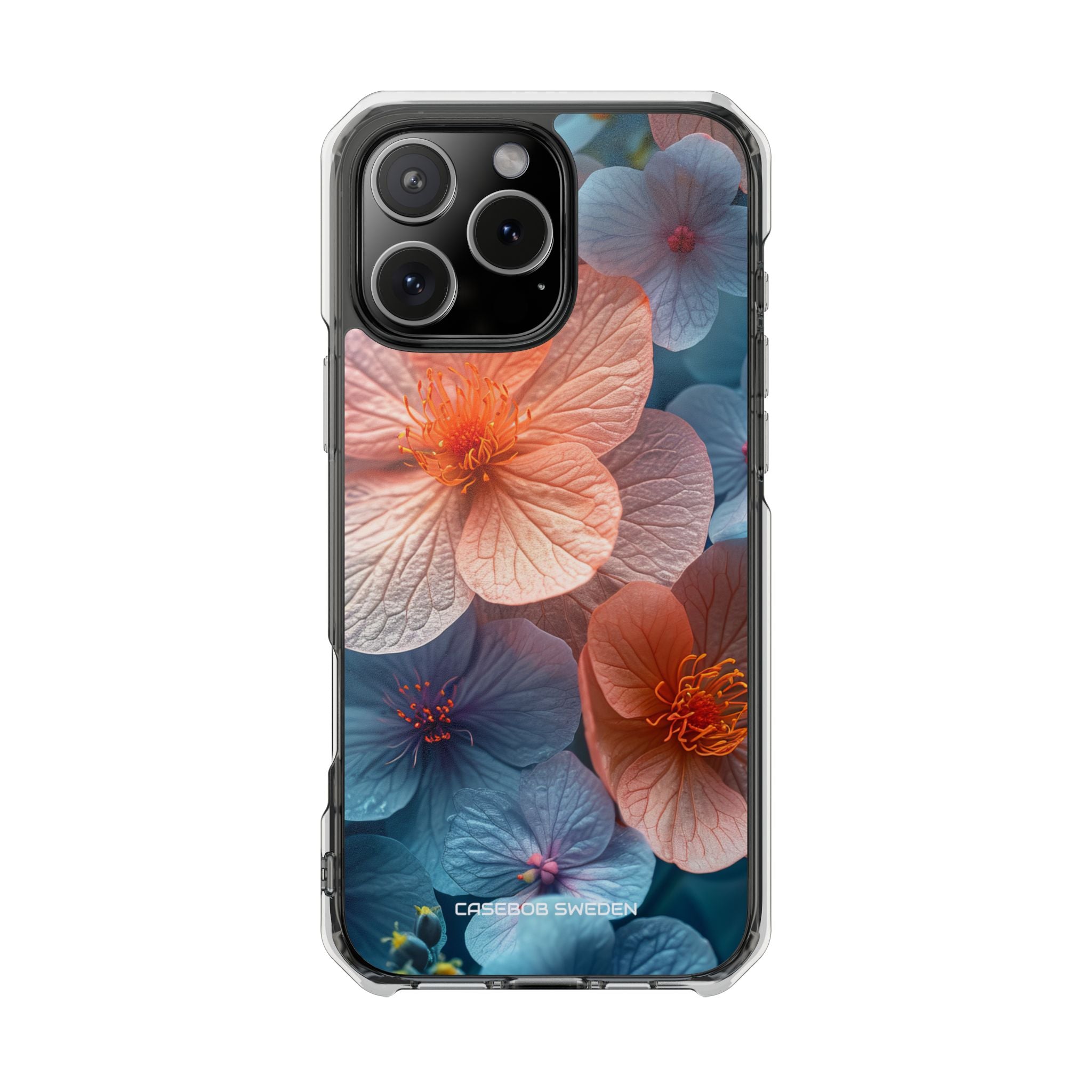 Peach Blossom Serenity - Clear Impact iPhone 16 Phone Case