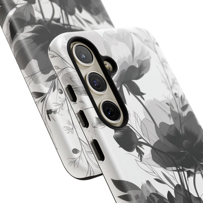 Elegant Monochrome Botanical Elegance - For Samsung S24