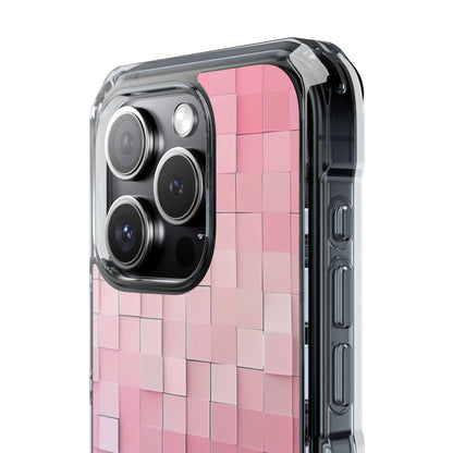 Gradient Pink Mosaic iPhone 15 - Clear Impact Phone Case