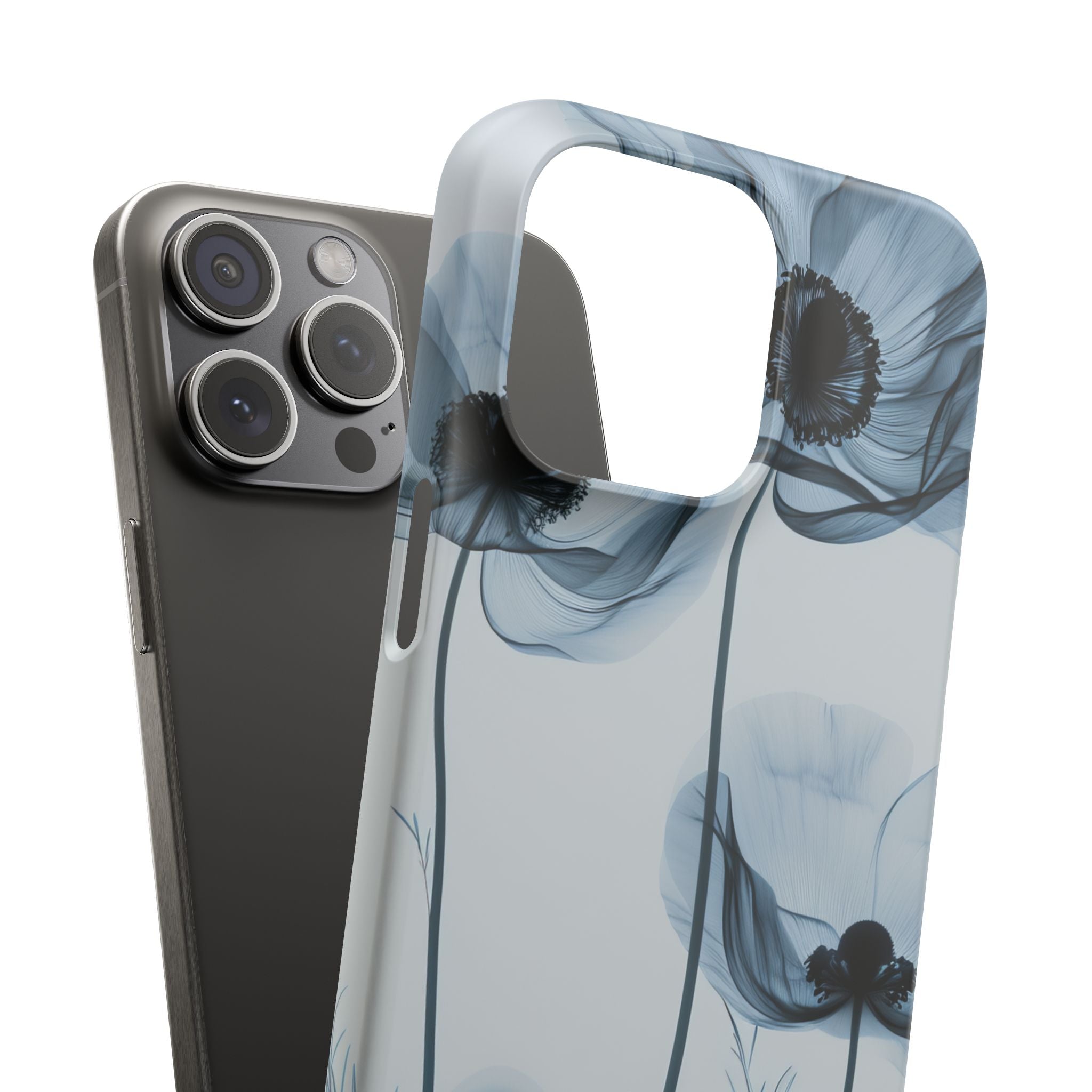 Ethereal X-Ray Flowers iPhone 15 - Slim Phone Case