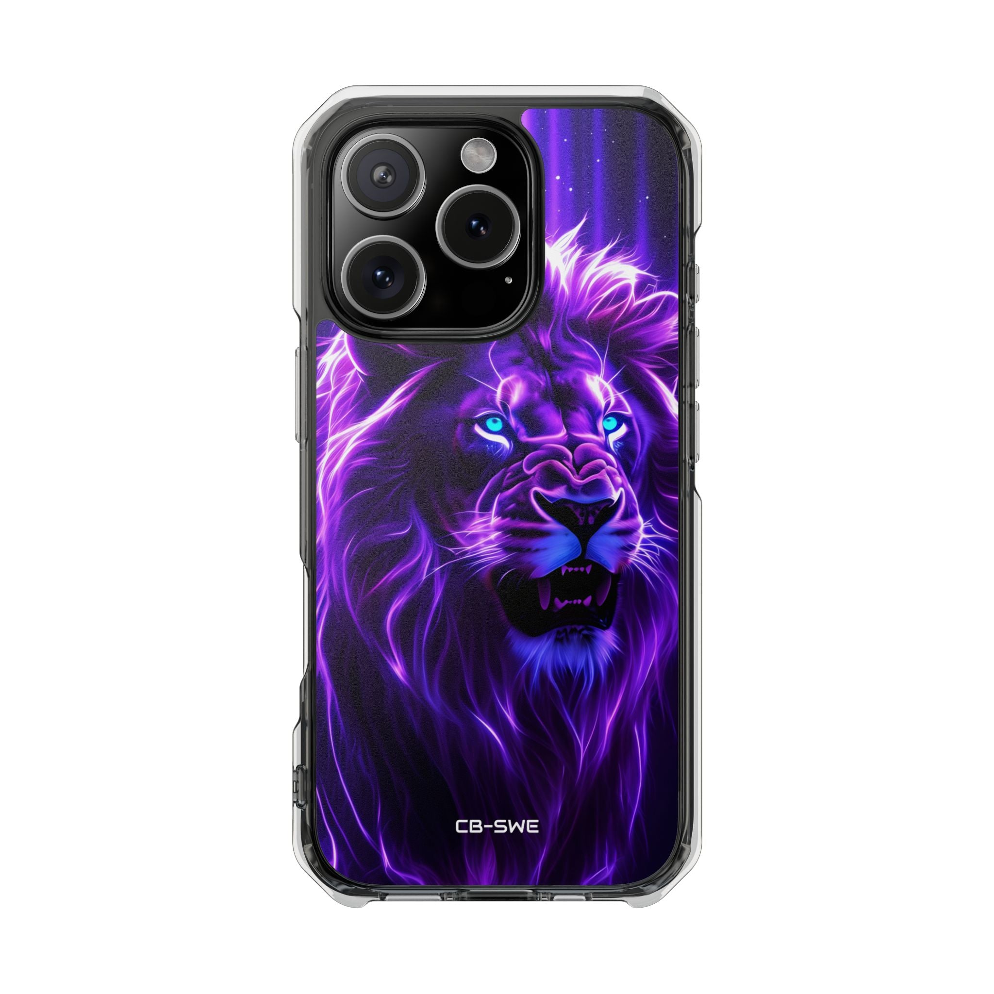 Neon Lion Majesty iPhone Case - Impact