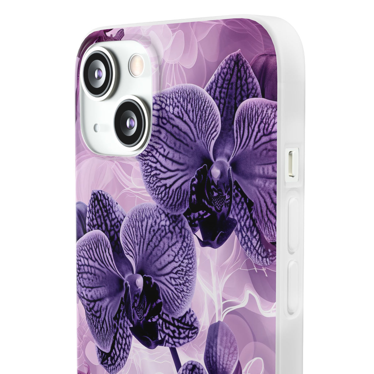 Strahlendes Orchideen-Design | Handyhülle für iPhone (flexible Hülle) 