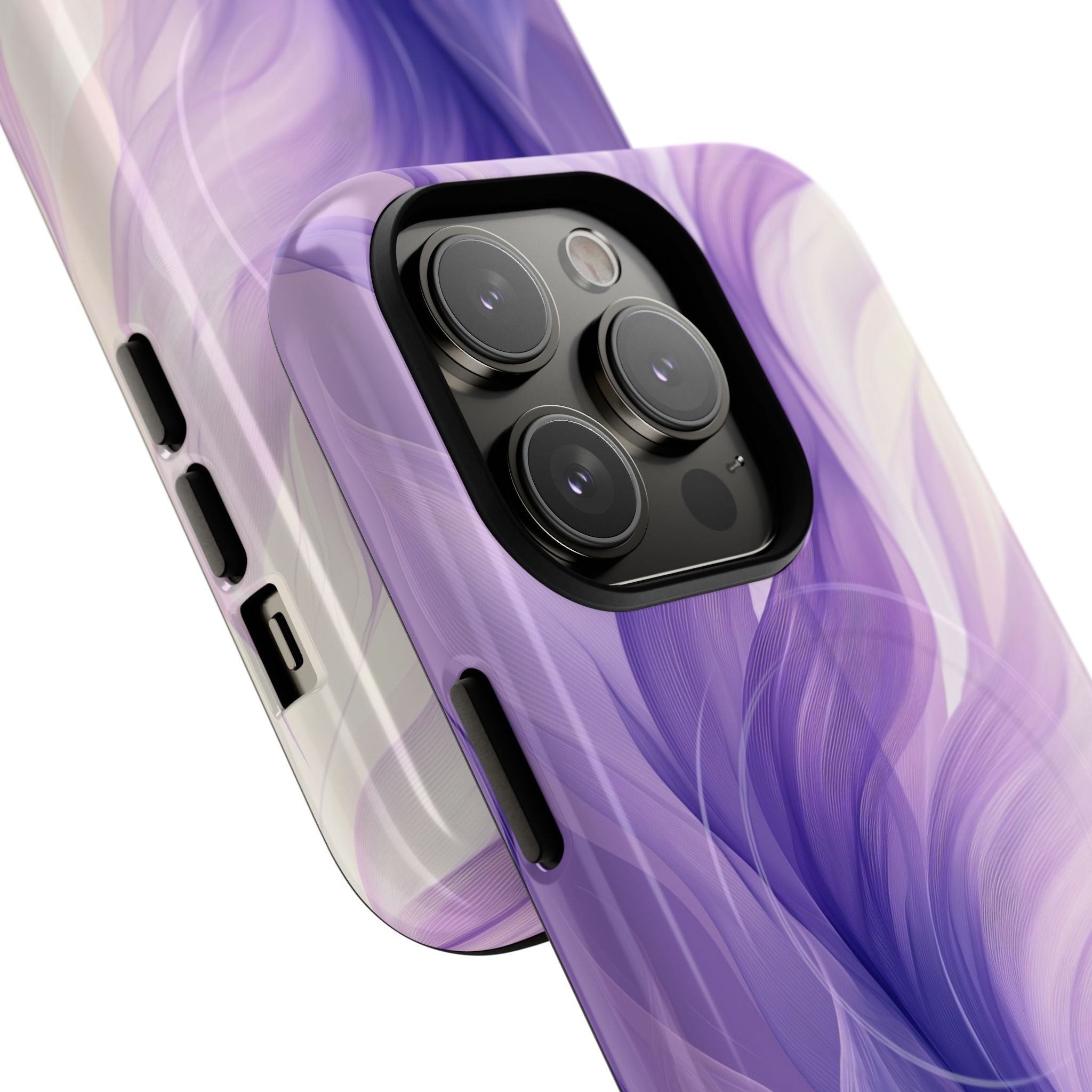 Purple Ribbon Waves iPhone 14 Pro Case - Tough+