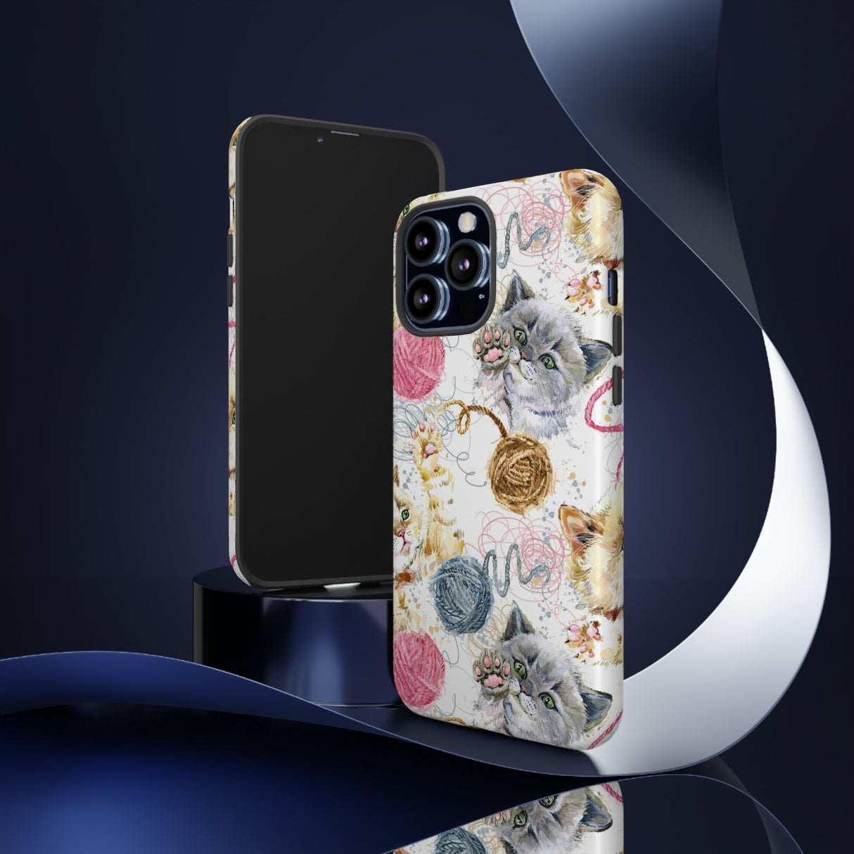 Cute Kitten Pattern - Protective Phone Case