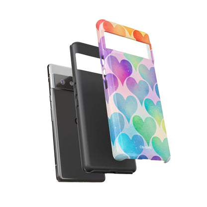 Watercolor Heart Symphony - Google Pixel Case